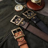 Premium Waxed Genuine Leather Belt | Heritage Brass Buckle>SY