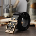 Premium Waxed Genuine Leather Belt | Heritage Brass Buckle>SY