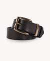 Cintura vintage in vera pelle | Fibbia in ottone massiccio