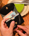 Handmade Full-Grain Saddle Leather Trifold Wallet - Black