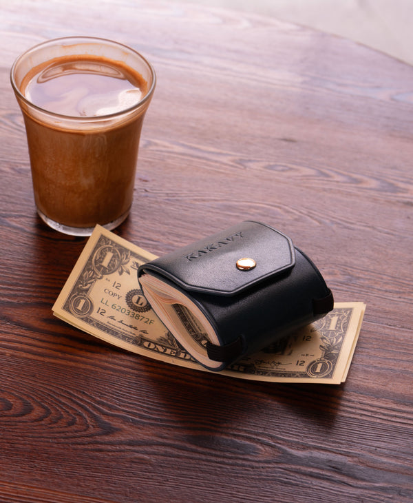 Handcrafted Leather Cash Wrap Wallet - Slim, Minimal, Essential