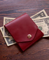 Slim Leather Wallet with Pen Slot – Handcrafted Full-Grain EDC Wallet