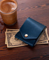 Slim Leather Wallet with Pen Slot – Handcrafted Full-Grain EDC Wallet