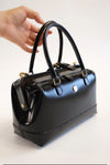 Vintage Frame Lock Leather Doctor Handbag