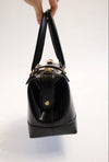 Vintage Frame Lock Leather Doctor Handbag