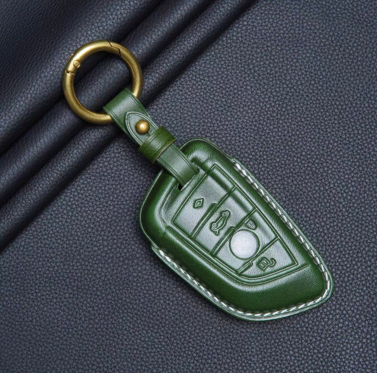Top-grain cowhide BMW key case
