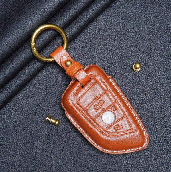 Top-grain cowhide BMW key case