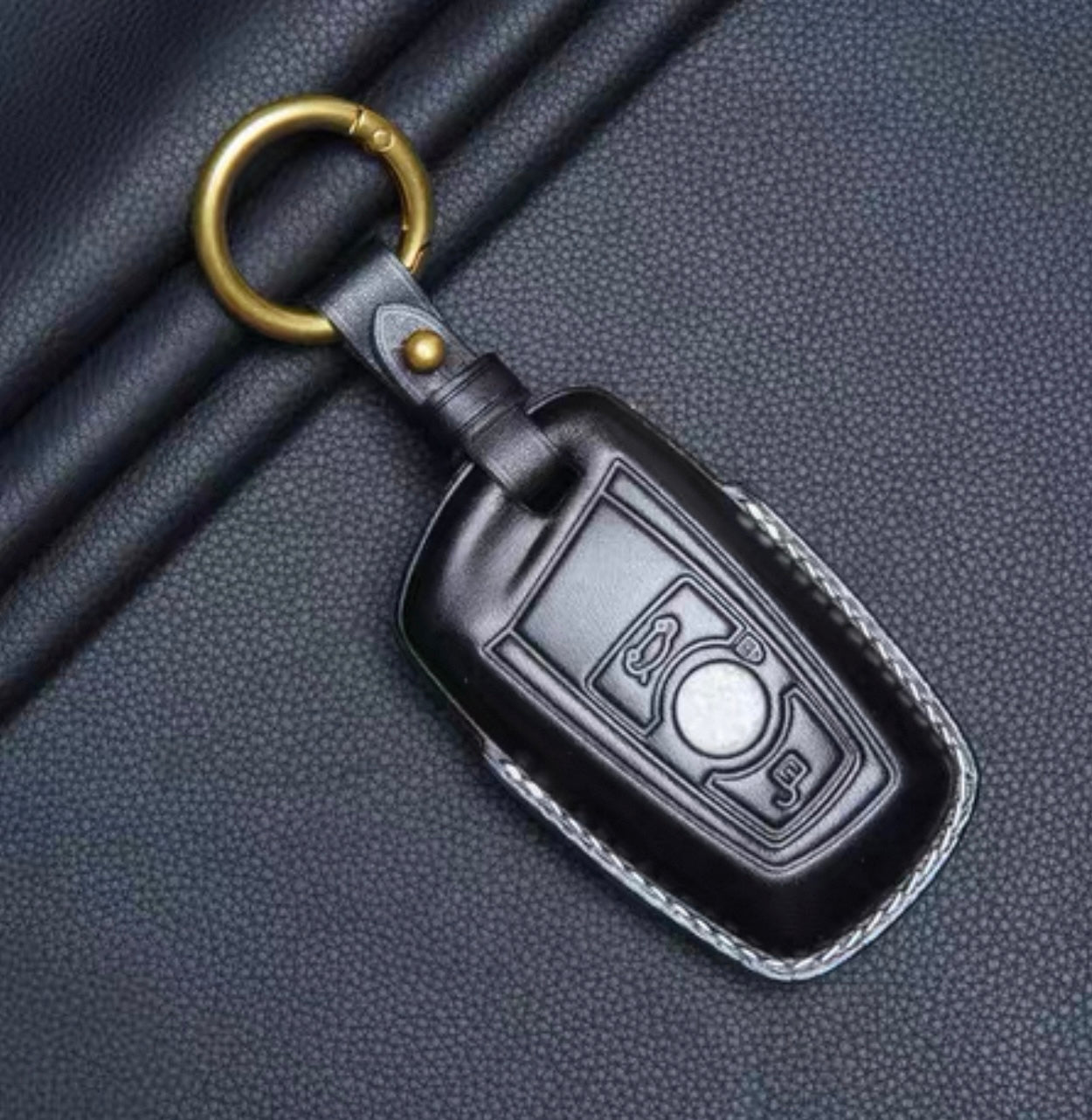Top-grain cowhide BMW key case