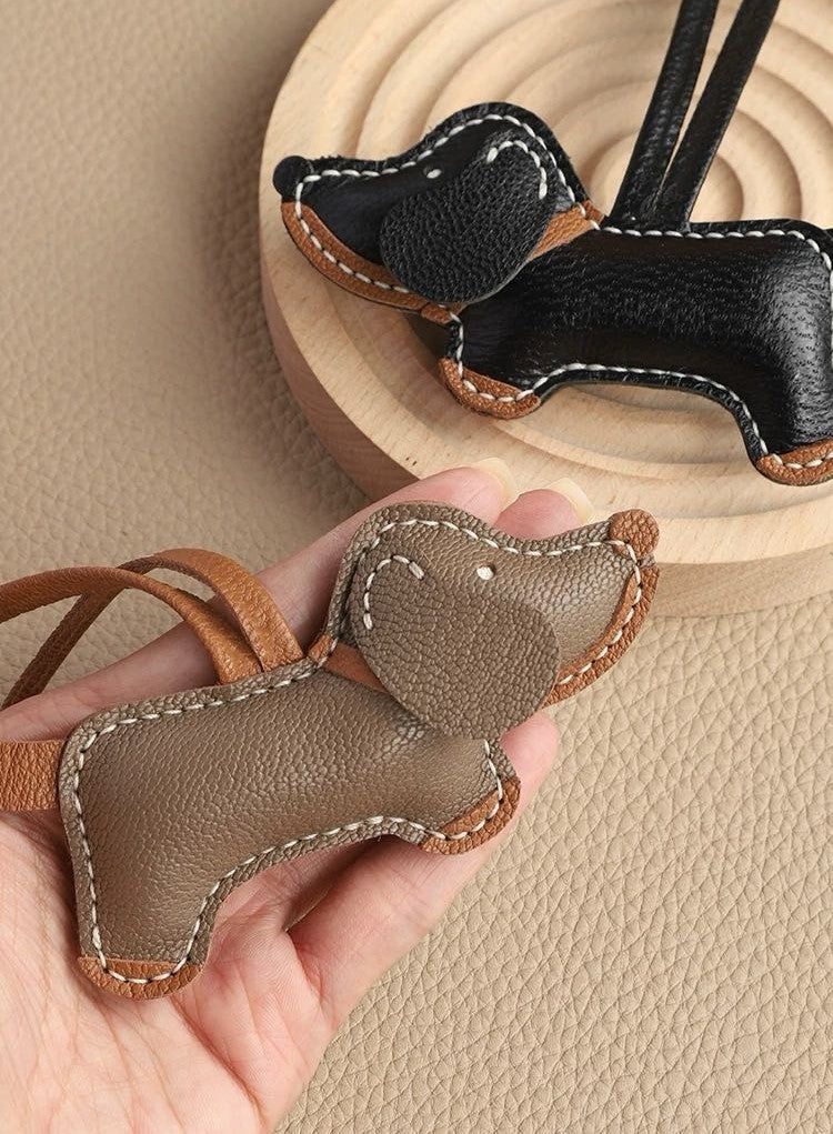 Trendy Genuine Leather Puppy Charm