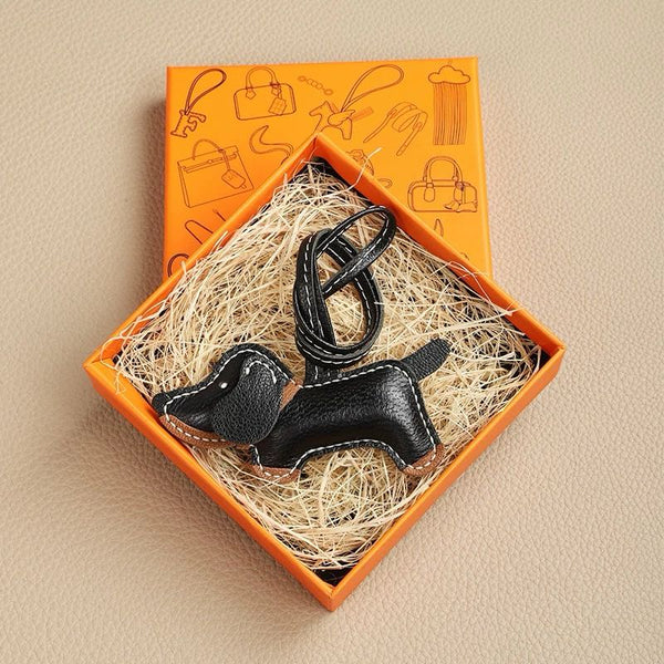 Trendy Genuine Leather Puppy Charm