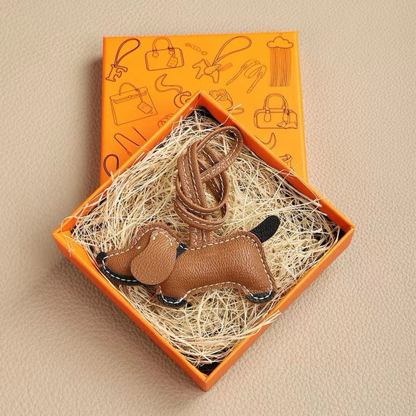 Trendy Genuine Leather Puppy Charm