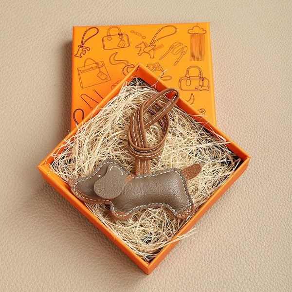Trendy Genuine Leather Puppy Charm