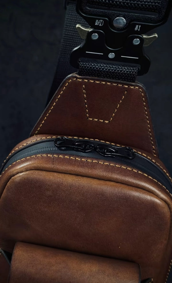 Vintage American Leather Motorcycle Chest Pack