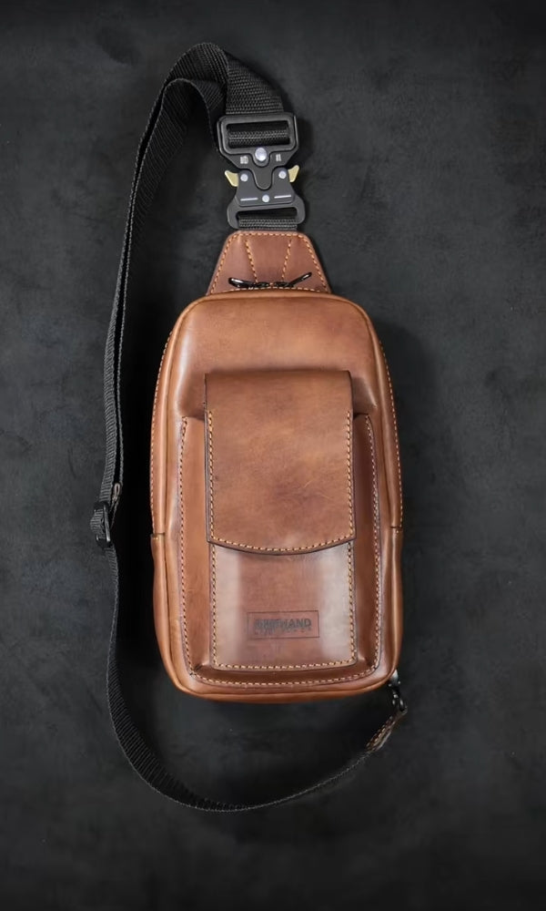 Vintage American Leather Motorcycle Chest Pack