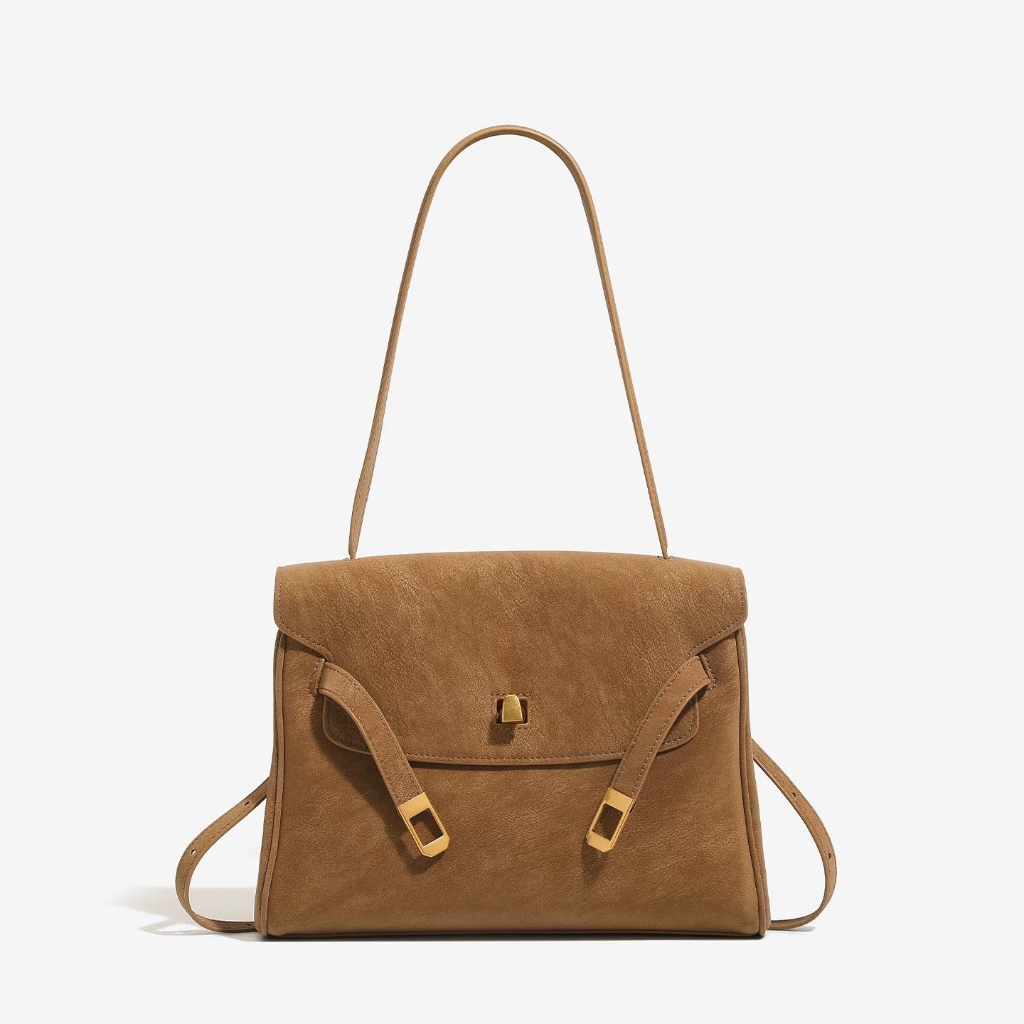 Vintage Distressed Flap Shoulder Bag