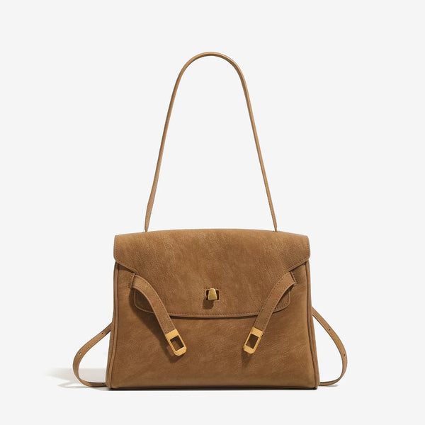 Vintage Distressed Flap Shoulder Bag