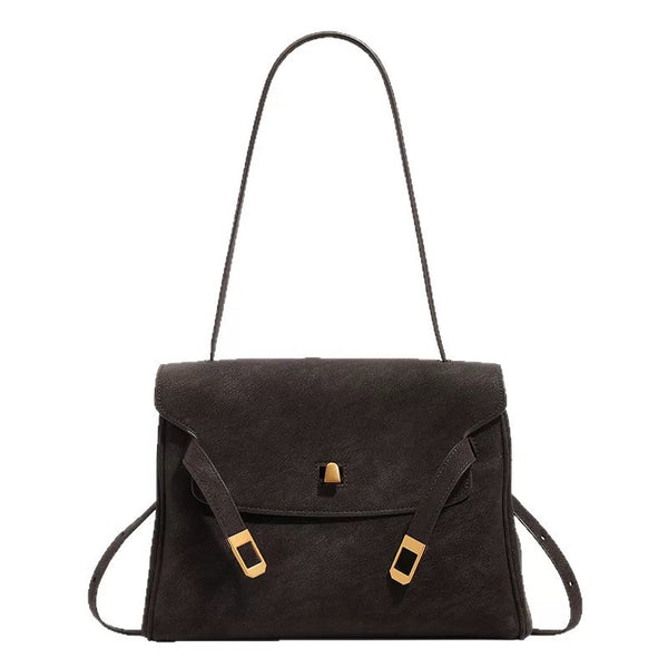 Vintage Distressed Flap Shoulder Bag