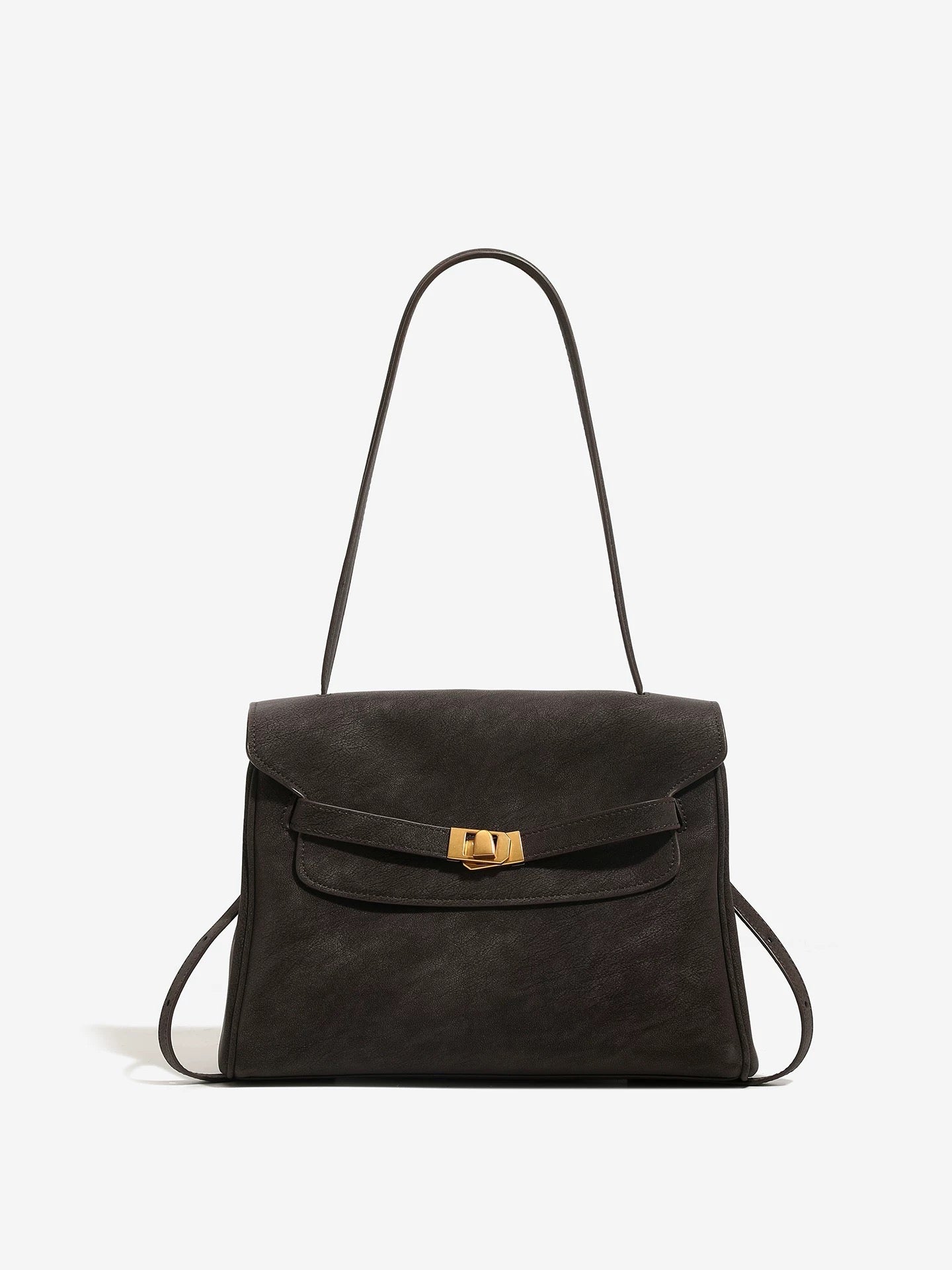Vintage Distressed Flap Shoulder Bag
