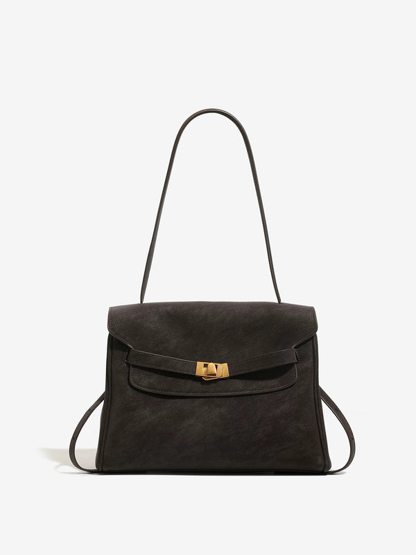 Vintage Distressed Flap Shoulder Bag