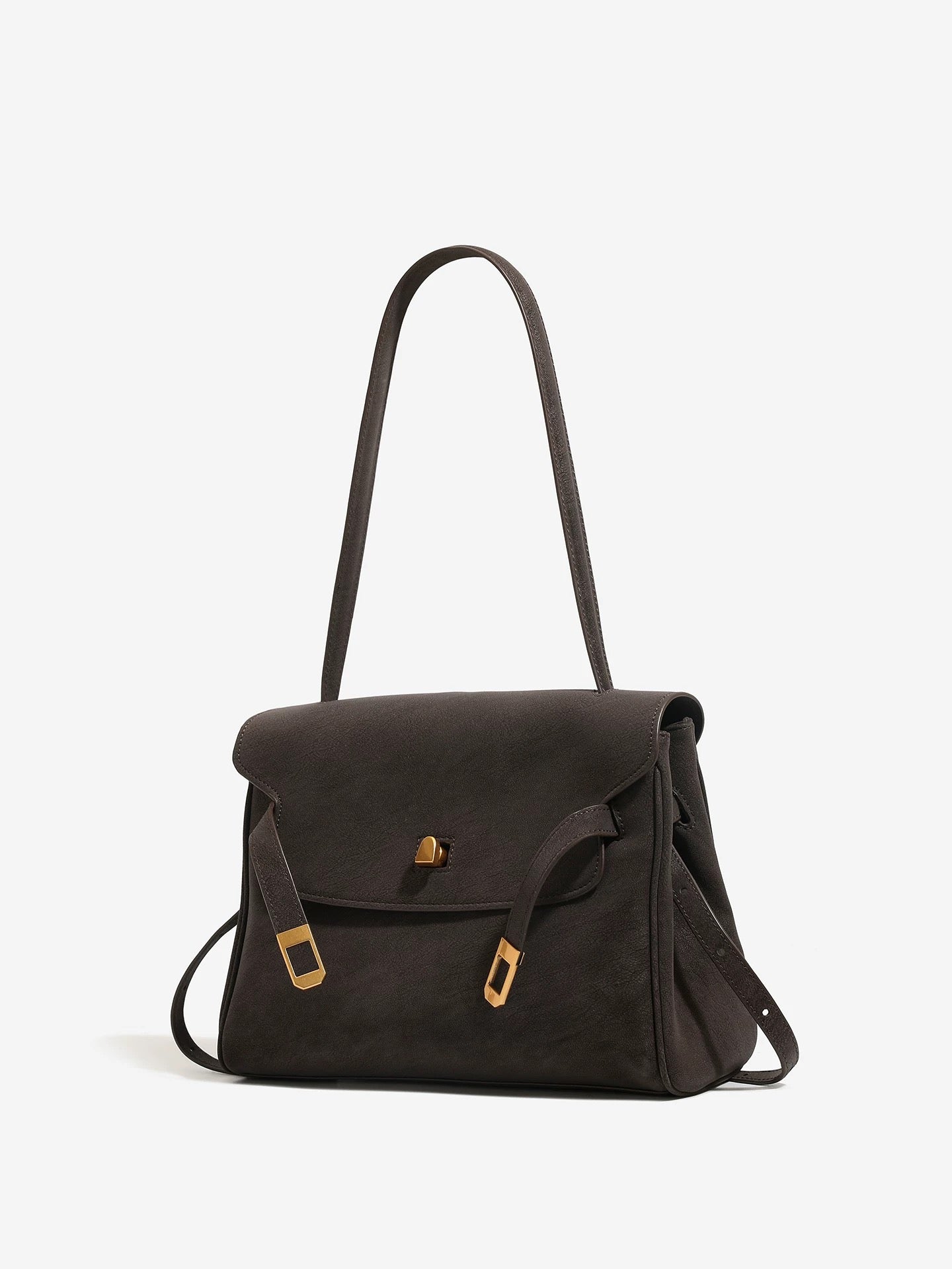 Vintage Distressed Flap Shoulder Bag