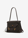 Vintage Distressed Flap Shoulder Bag