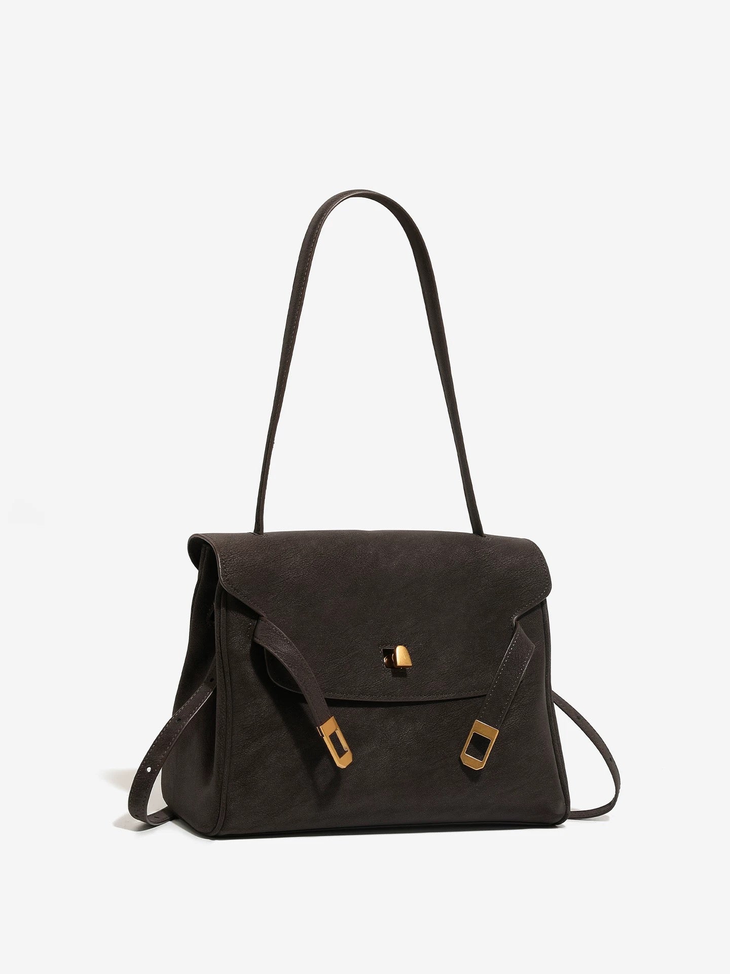 Vintage Distressed Flap Shoulder Bag
