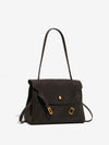 Vintage Distressed Flap Shoulder Bag