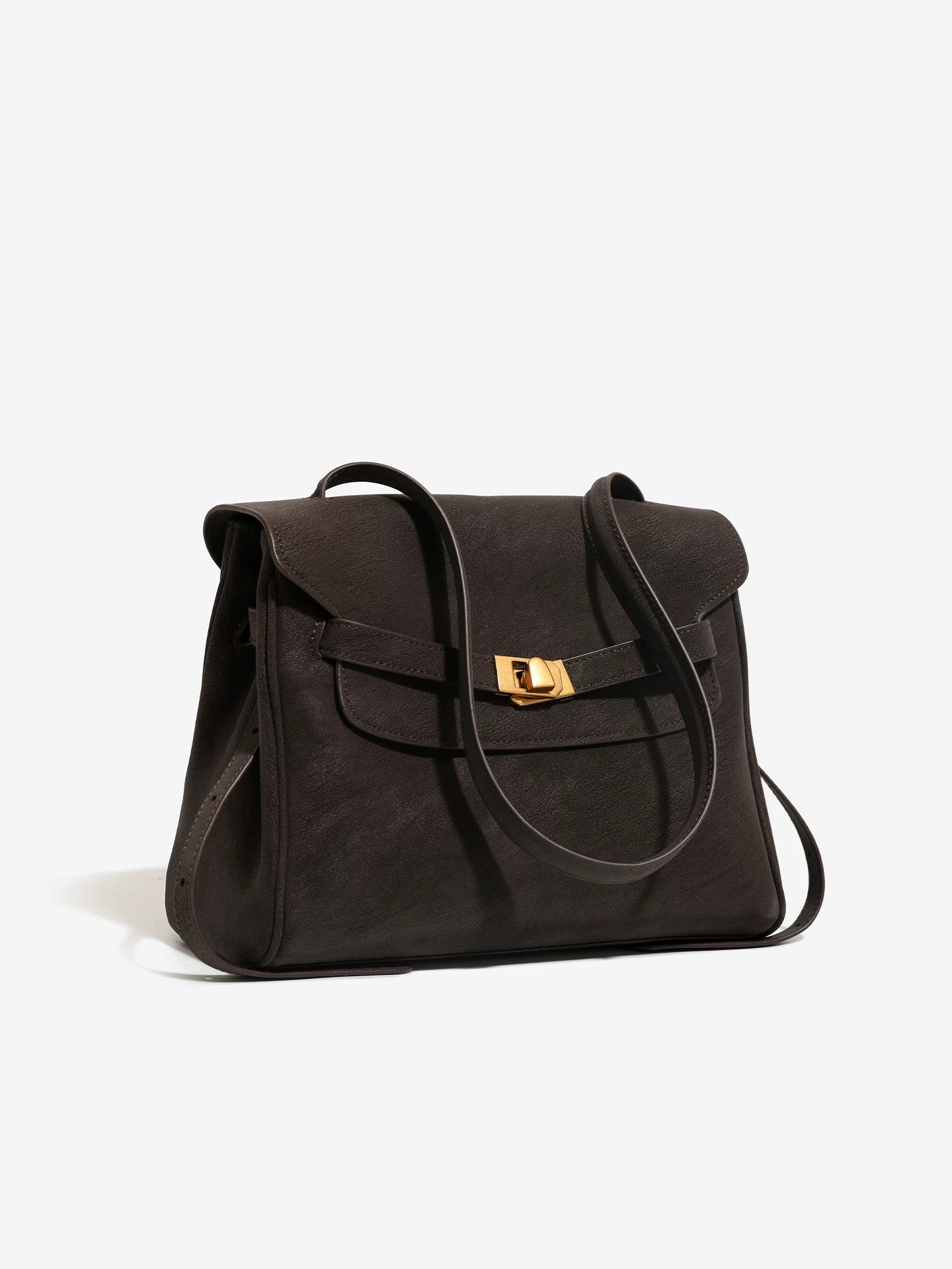 Vintage Distressed Flap Shoulder Bag