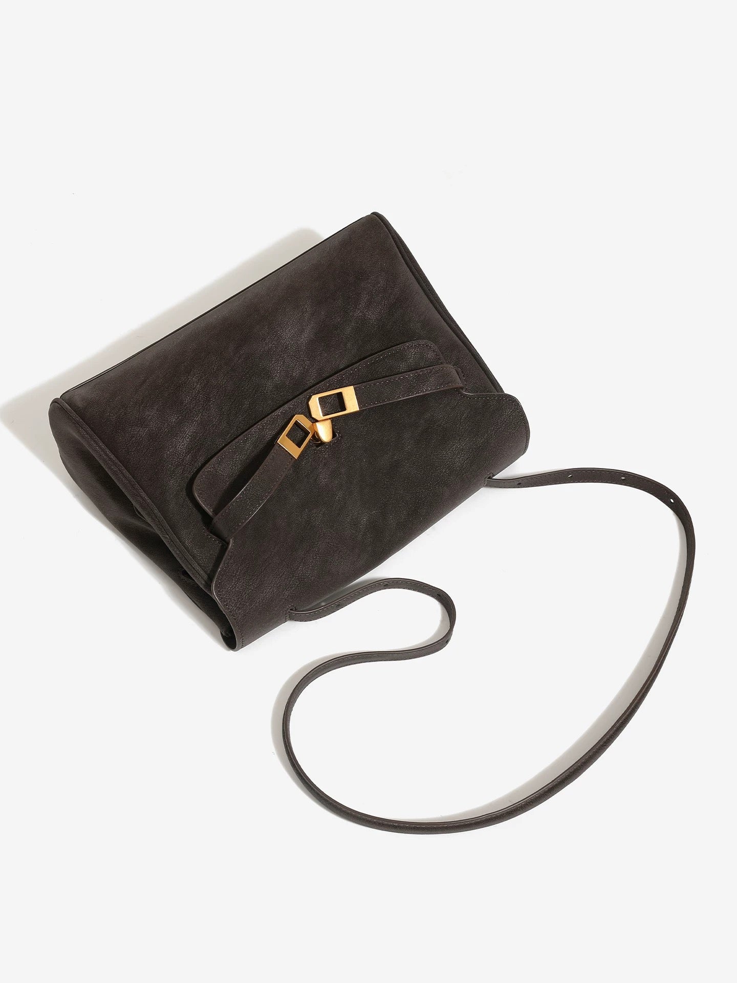 Vintage Distressed Flap Shoulder Bag
