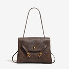 Vintage Distressed Flap Shoulder Bag