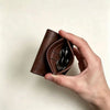 Vintage Genuine Leather Spring‑Open Short Wallet
