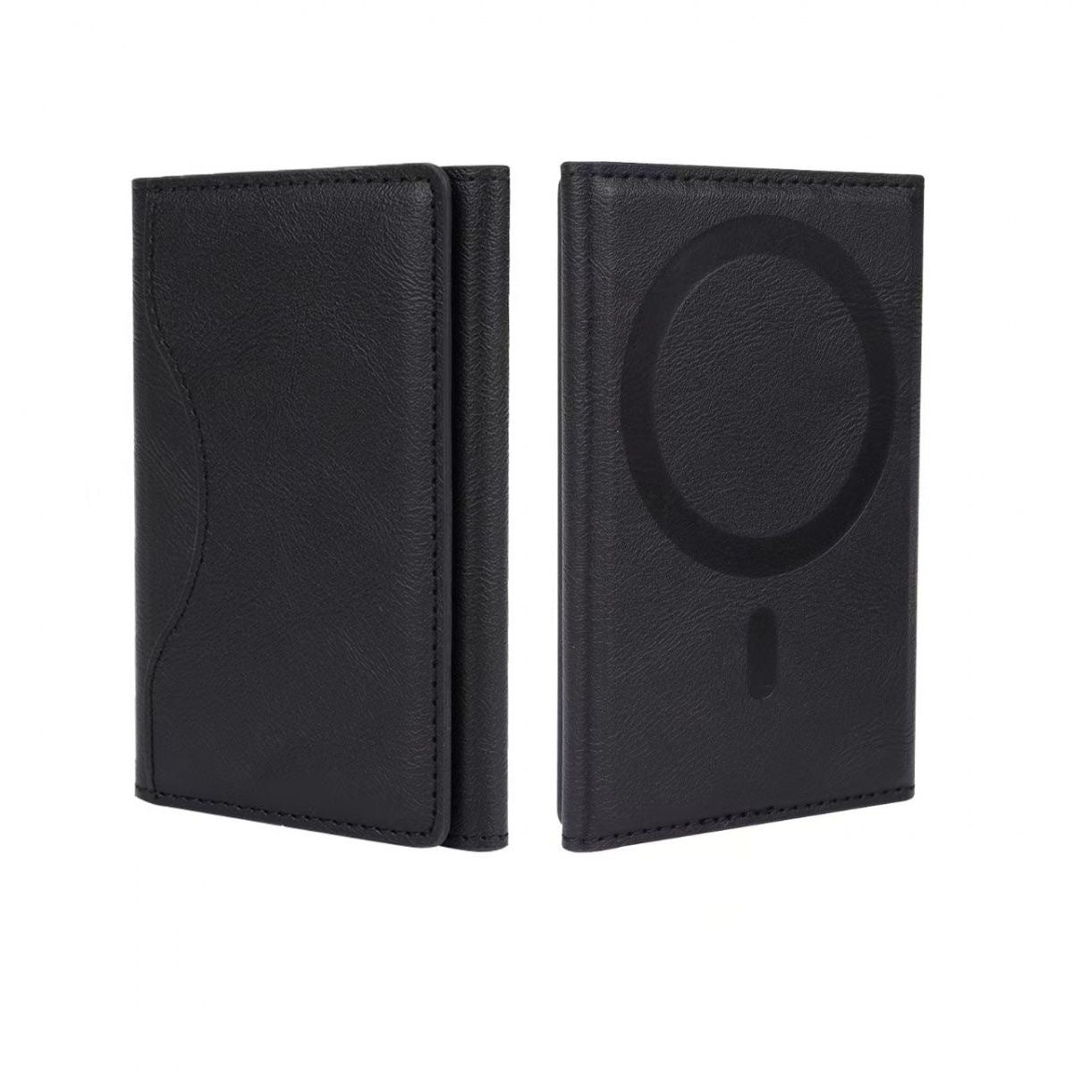Tri-Fold MagSafe Leather Card Holder, Works as Phone Kickstand