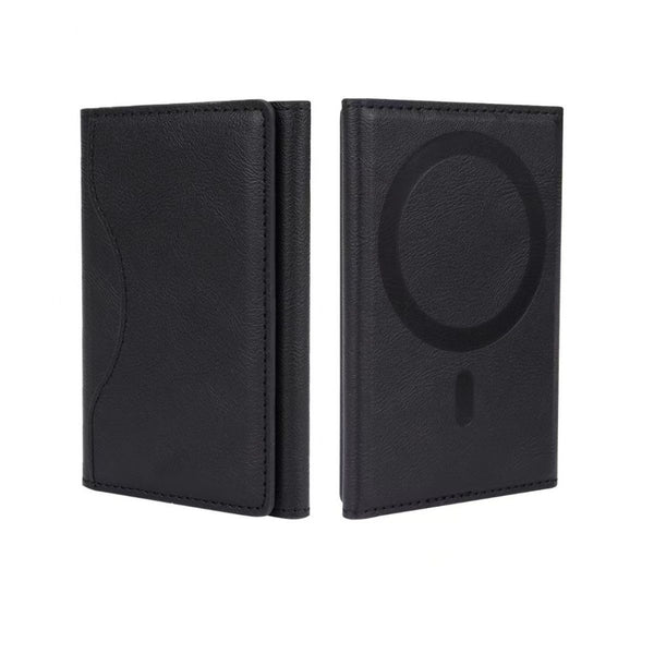 Tri-Fold MagSafe Leather Card Holder, Works as Phone Kickstand