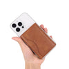 Tri-Fold MagSafe Leather Card Holder, Works as Phone Kickstand