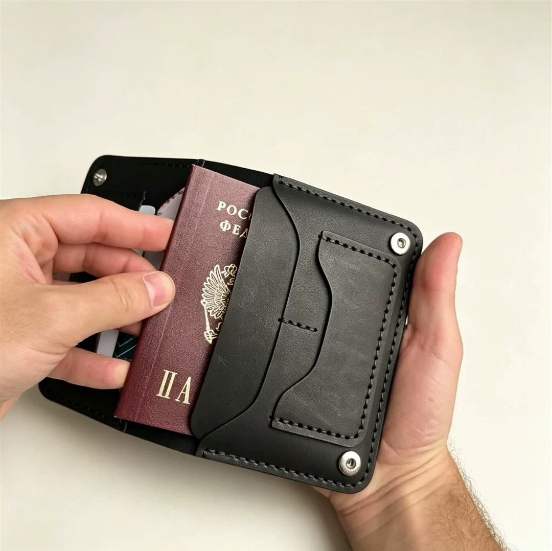 Vintage Leather Passport Holder