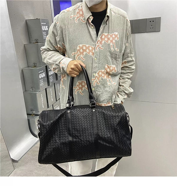 Woven Texture Large Capacity Travel Duffel Bag