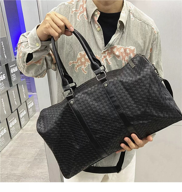 Woven Texture Large Capacity Travel Duffel Bag