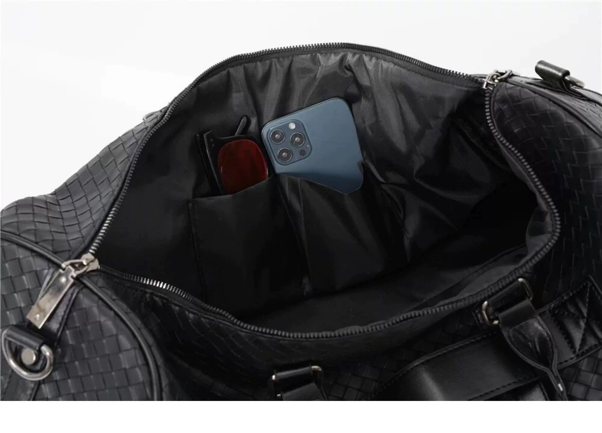 Woven Texture Large Capacity Travel Duffel Bag
