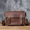 Vintage Crazy‑Horse Leather Messenger Satchel Bag