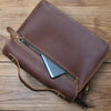 Vintage Crazy‑Horse Leather Messenger Satchel Bag