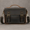 Vintage Crazy‑Horse Leather Messenger Satchel Bag
