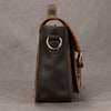 Vintage Crazy‑Horse Leather Messenger Satchel Bag