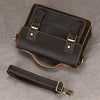 Vintage Crazy‑Horse Leather Messenger Satchel Bag