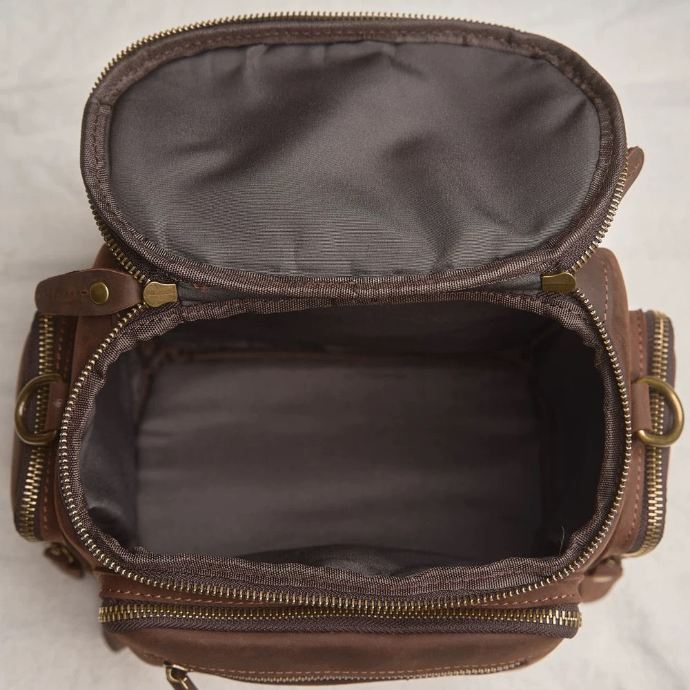 Crazy Horse Leather Camera Bag