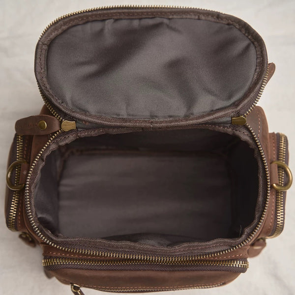 Crazy Horse Leather Camera Bag