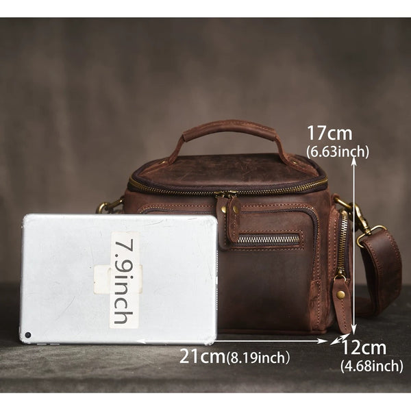 Crazy Horse Leather Camera Bag