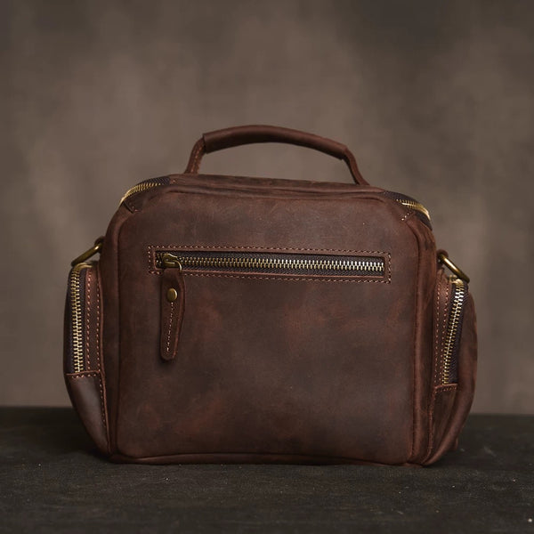 Crazy Horse Leather Camera Bag