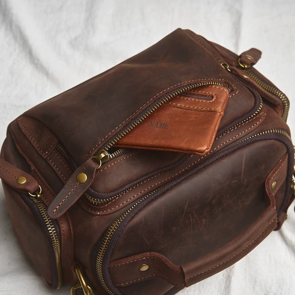 Crazy Horse Leather Camera Bag
