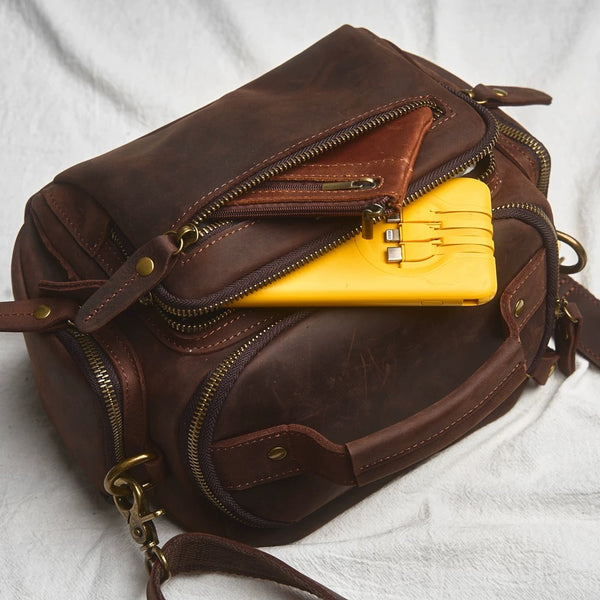 Crazy Horse Leather Camera Bag