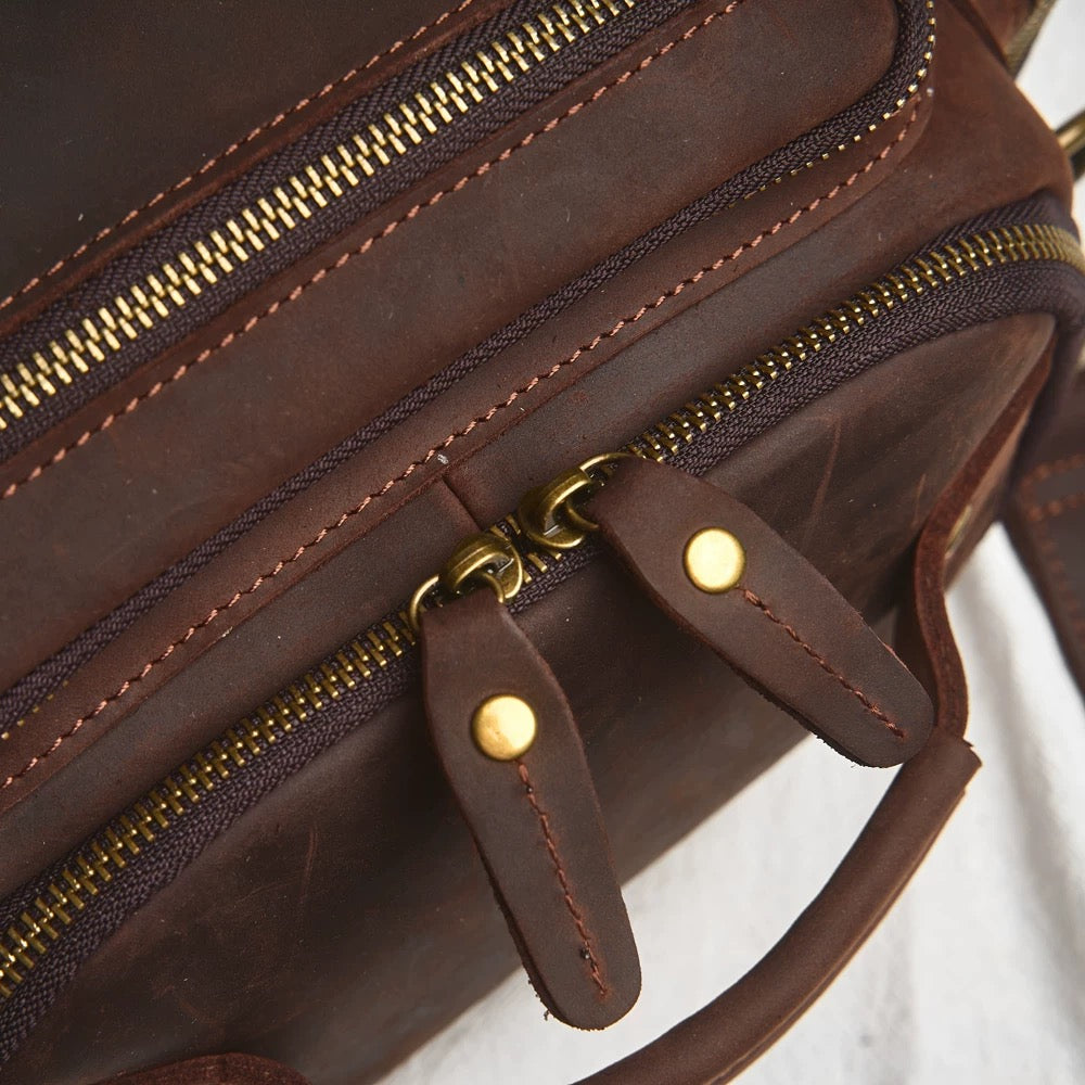 Crazy Horse Leather Camera Bag